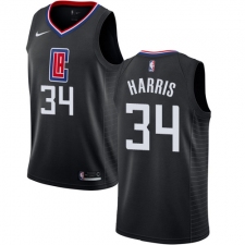Men's Nike Los Angeles Clippers #34 Tobias Harris Authentic Black Alternate NBA Jersey Statement Edition