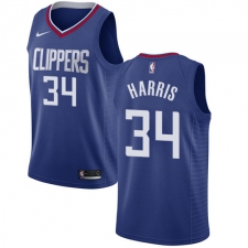 Men's Nike Los Angeles Clippers #34 Tobias Harris Swingman Blue Road NBA Jersey - Icon Edition