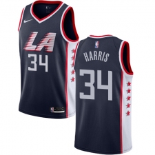 Women's Nike Los Angeles Clippers #34 Tobias Harris Swingman Navy Blue NBA Jersey - City Edition