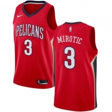 Men's Nike New Orleans Pelicans #3 Nikola Mirotic Swingman Red NBA Jersey Statement Edition