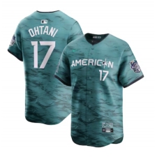 Men's American League #17 Shohei Ohtani Nike Teal 2023 MLB All-Star Game Limited Player Jersey