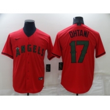 Men's Los Angeles Angels #17 Shohei Ohtani Red 2022 Memorial Day Stitched MLB Nike Cool Base Jersey