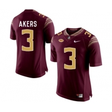 Florida State Seminoles 3 Cam Akers Red College Football Jersey