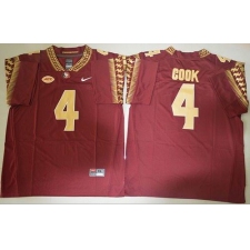 Florida State Seminoles #4 Dalvin Cook Red Stitched NCAA Jersey