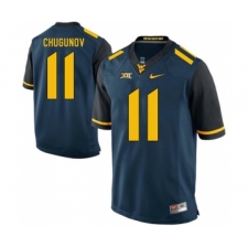 West Virginia Mountaineers 11 Chris Chugunov Navy College Football Jersey