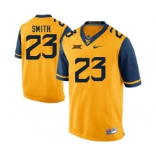 West Virginia Mountaineers 23 Geno Smith Gold College Football Jersey