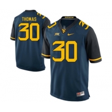 West Virginia Mountaineers 30 J.T. Thomas Navy College Football Jersey