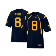 West Virginia Mountaineers 8 Kyzir White Navy College Football Jersey
