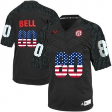 Nebraska Cornhuskers #80 Kenny Bell Black USA Flag College Football Jersey