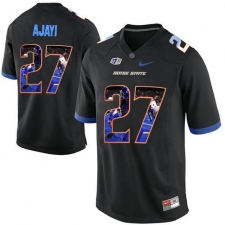 Boise State Broncos #27 Jay Ajayi Black With Portrait Print College Football Jersey