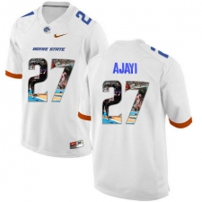 Boise State Broncos #27 Jay Ajayi White With Portrait Print College Football Jersey5