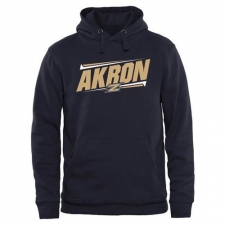 Akron Zips Navy Double Bar Pullover Hoodie