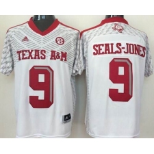 Texas A&M Aggies #9 Ricky Seals-Jones White SEC Patch Stitched NCAA Jersey