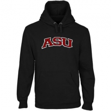Arkansas State Red Wolves Black Arch Name Pullover Hoodie