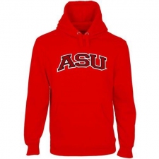 Arkansas State Red Wolves Scarlet Arch Name Pullover Hoodie