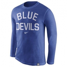 Duke Blue Devils Nike Conviction Long Sleeves Tri-Blend T-Shirt Heather Royal