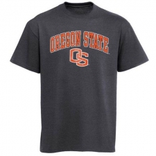 Oregon State Beavers Arch Over Logo T-Shirt Charcoal