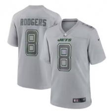 Men's New York Jets #8 Aaron Rodgers Gray 2023 Vapor Untouchable Stitched Nike Limited Jersey