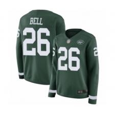 Women's New York Jets #26 Le Veon Bell Limited Green Therma Long Sleeve Football Jersey