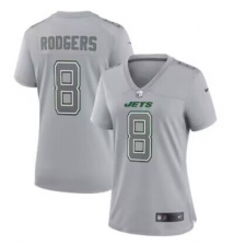 Women's New York Jets #8 Aaron Rodgers Gray 2023 Vapor Untouchable Stitched Nike Limited Jersey