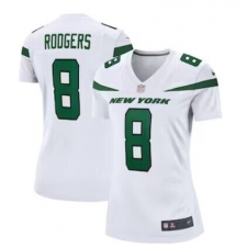 Women's New York Jets #8 Aaron Rodgers White 2023 Vapor Untouchable Stitched Nike Limited Jersey