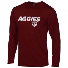 Texas A&M Aggies DryTech Team Trials Long Sleeves T-Shirt Maroon