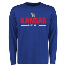 Kansas Jayhawks Custom Sport Wordmark Long Sleeves T-Shirt Royal