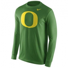 Oregon Ducks Nike Cotton Logo Long Sleeves T-Shirt Green