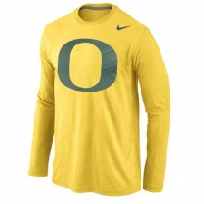Oregon Ducks Nike Logo Cotton Long Sleeves T-Shirt Yellow