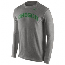 Oregon Ducks Nike Wordmark Long Sleeves T-Shirt Gray