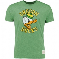 Oregon Ducks Original Retro Brand Vintage Tri-Blend T-Shirt Heather Apple Green