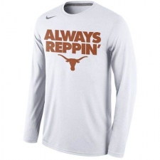 Texas Longhorns Nike Always Reppin' Long Sleeves Legend Bench Performance T-Shirt White