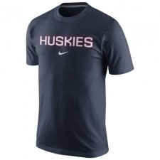 Nike UConn Huskies College Wordmark T-Shirt Navy Blue