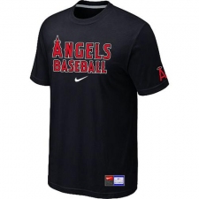MLB Men's Los Angeles Angels of Anaheim Nike Practice T-Shirt - Black
