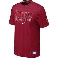 MLB Men's Los Angeles Angels of Anaheim Nike Practice T-Shirt - Red