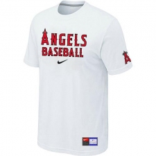 MLB Men's Los Angeles Angels of Anaheim Nike Practice T-Shirt - White