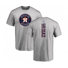 Baseball Houston Astros #16 Aledmys Diaz Ash Backer T-Shirt