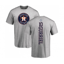 MLB Nike Houston Astros #10 Yuli Gurriel Ash Backer T-Shirt