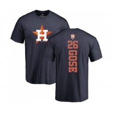 MLB Nike Houston Astros #26 Anthony Gose Navy Blue Backer T-Shirt