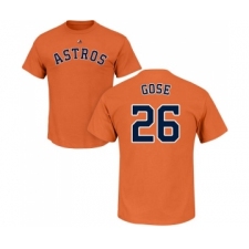 MLB Nike Houston Astros #26 Anthony Gose Orange Name & Number T-Shirt