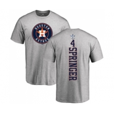 MLB Nike Houston Astros #4 George Springer Ash Backer T-Shirt