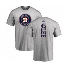 MLB Nike Houston Astros #45 Carlos Lee Ash Backer T-Shirt