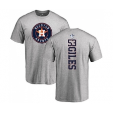 MLB Nike Houston Astros #53 Ken Giles Ash Backer T-Shirt