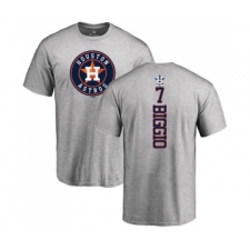 MLB Nike Houston Astros #7 Craig Biggio Ash Backer T-Shirt