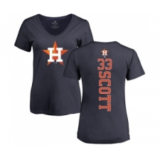 MLB Women's Nike Houston Astros #33 Mike Scott Navy Blue Backer T-Shirt