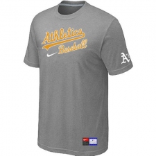 MLB Men's Oakland Athletics Nike Practice T-Shirt - Grey