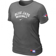 MLB Women's Toronto Blue Jays Nike Practice T-Shirt - Dark Grey