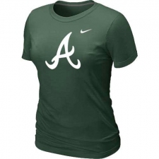 MLB Women's Atlanta Braves Nike Heathered Blended T-Shirt - Dark Green