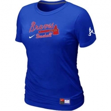 MLB Women's Atlanta Braves Nike Practice T-Shirt - Blue