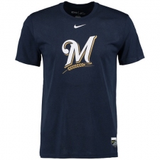 MLB Milwaukee Brewers Nike Authentic Collection Legend Logo 1.5 Performance T-Shirt - Navy